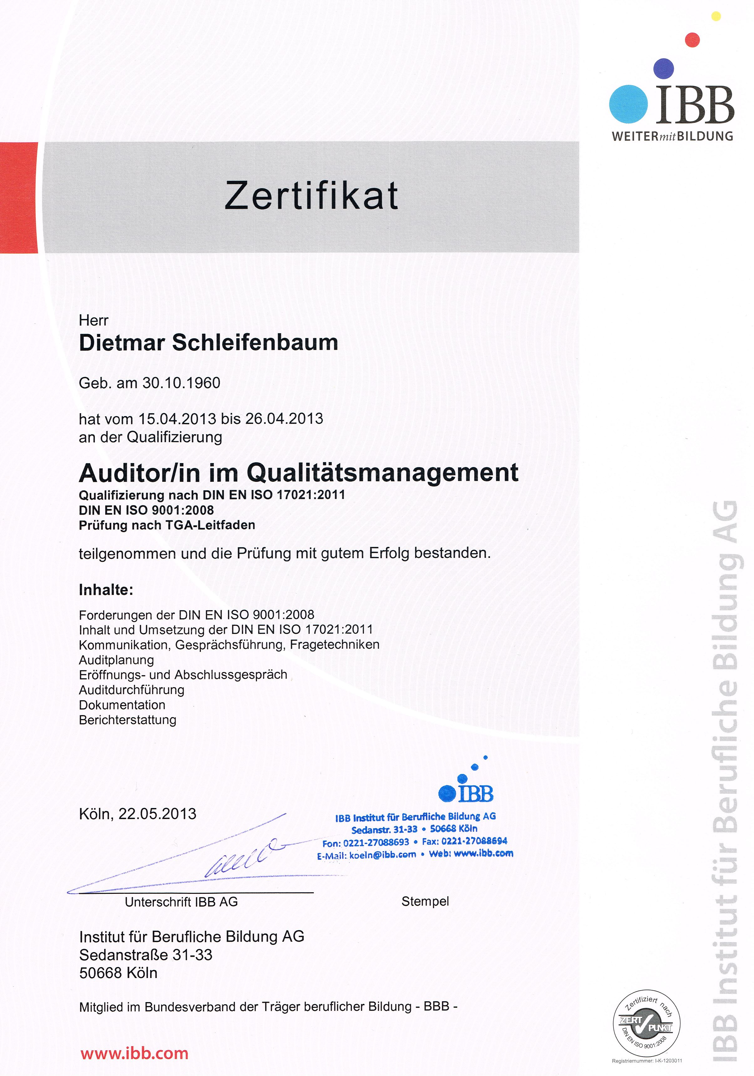 Auditor Qualittsmanagement